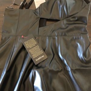 Apple midi dress, leather